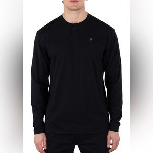 Hurley Men's H2O-Dri Slub Knit Long Sleeve Henley NWT
